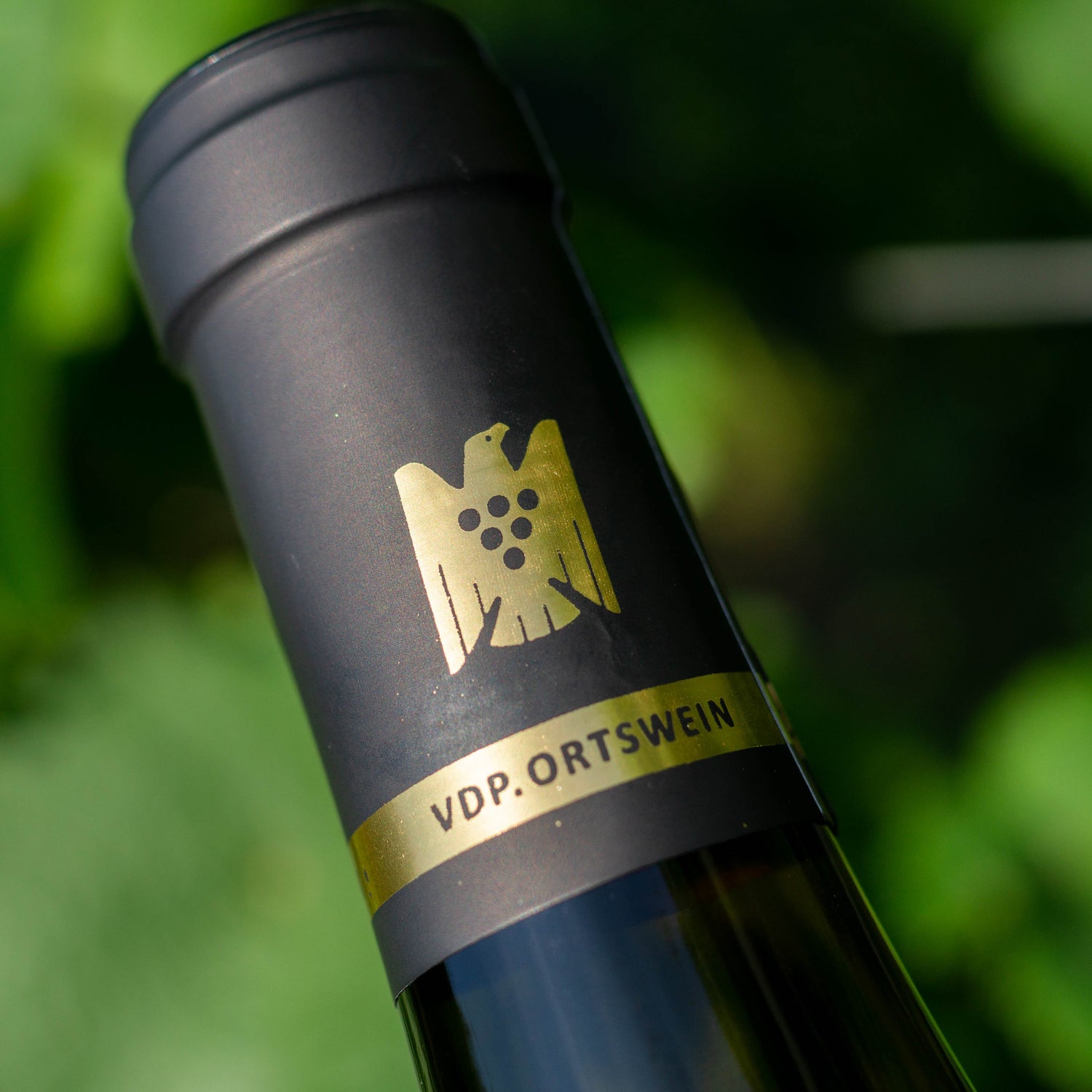Kopf von VDP Ortswein Flasche